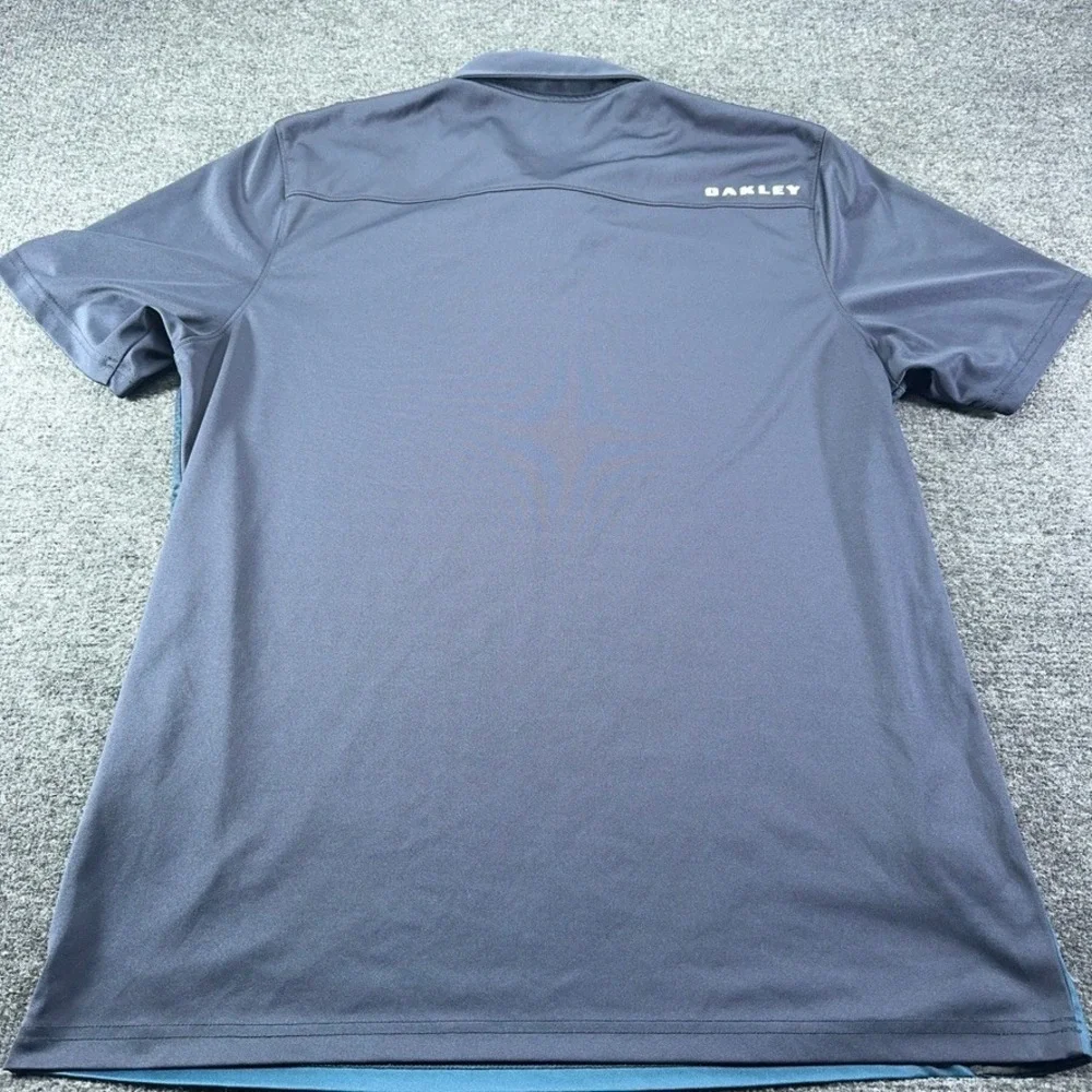 Oakley Mens Camo Golf Polo Shirt Blue Navy Nicklaus Golf Club Logo Large L